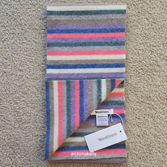 WoolOvers Accessories - NWT WoolOvers Lambswool Pastel Stripe Scarf